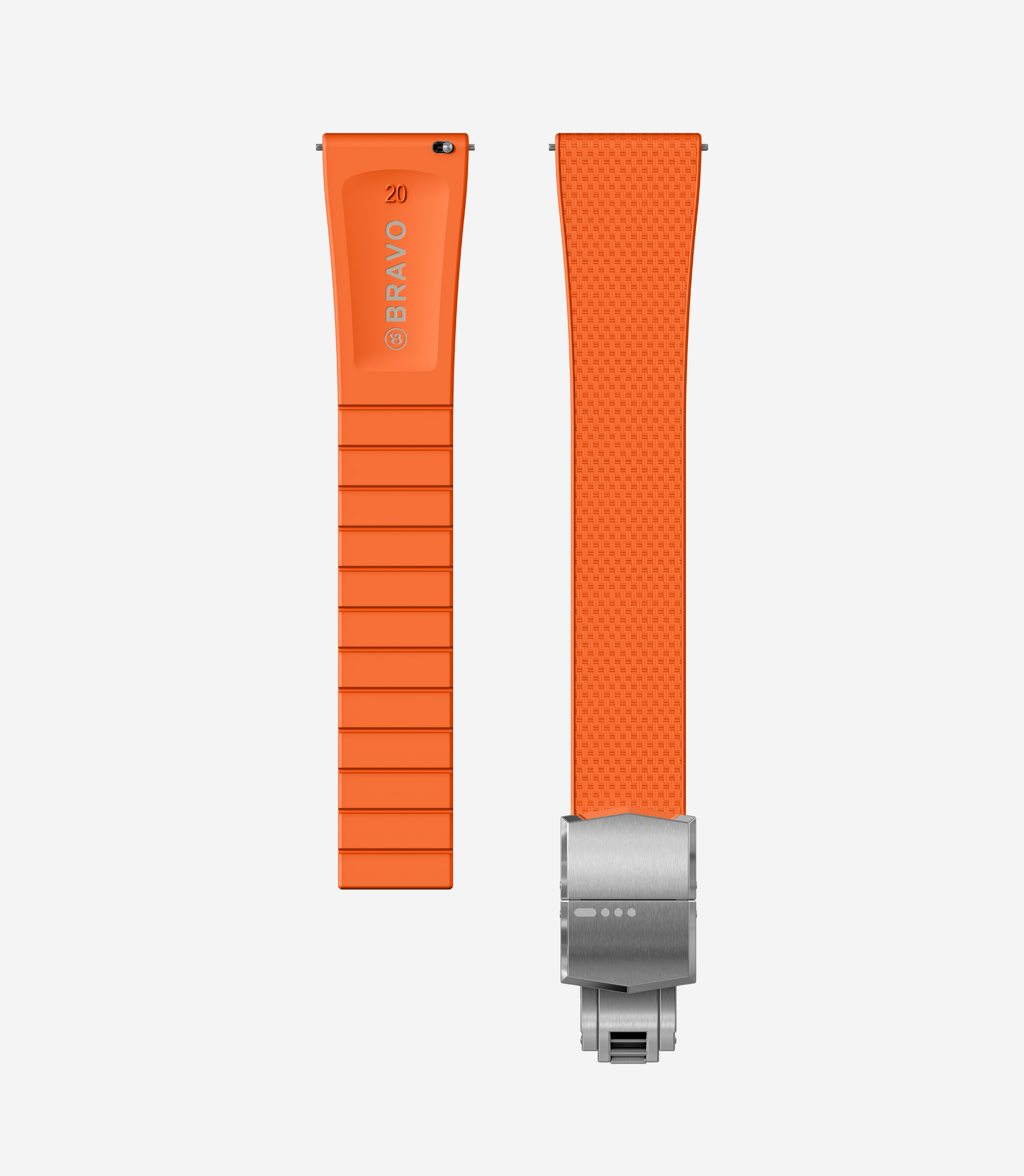 Arancio Orange — Sailcloth CTS Rubber Strap
